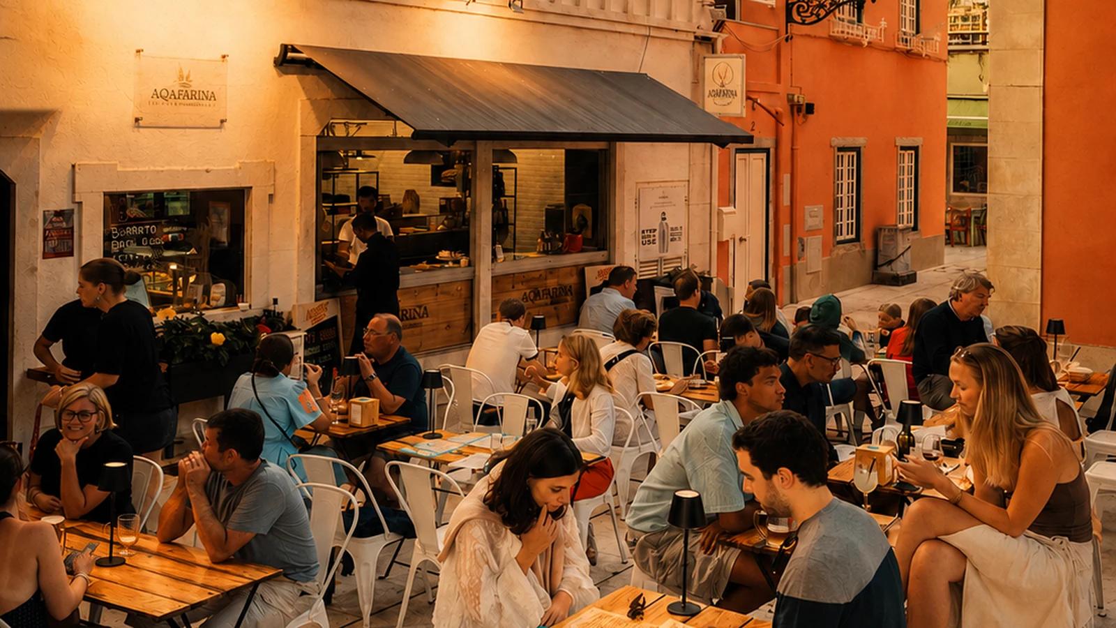 Aqafarina restaurant terrace in Cascais