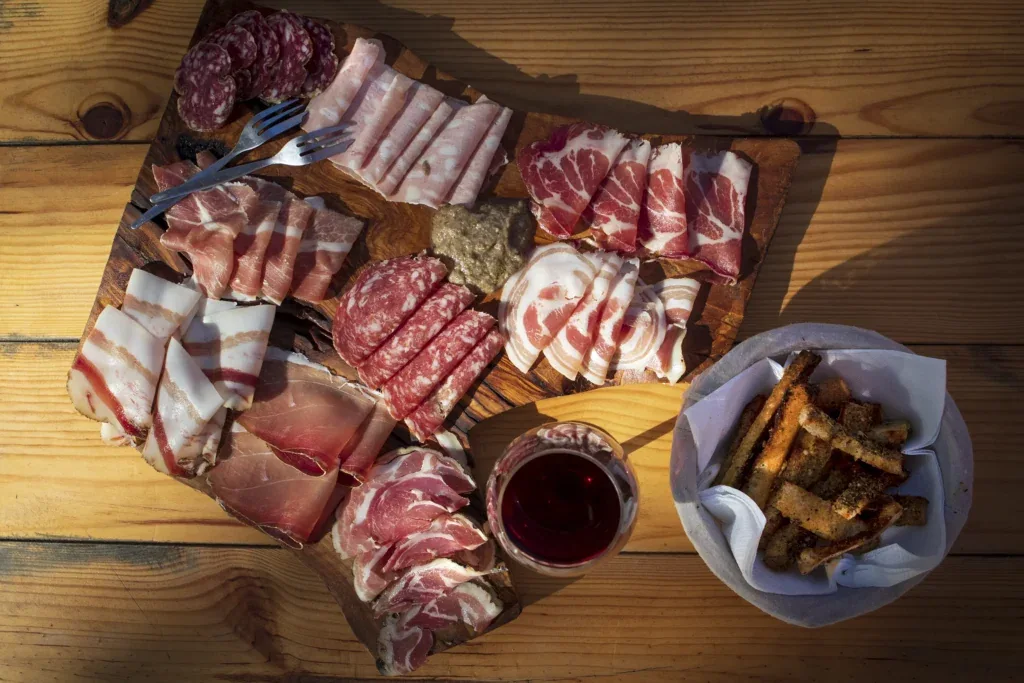 Italian cold cuts and cheese platters