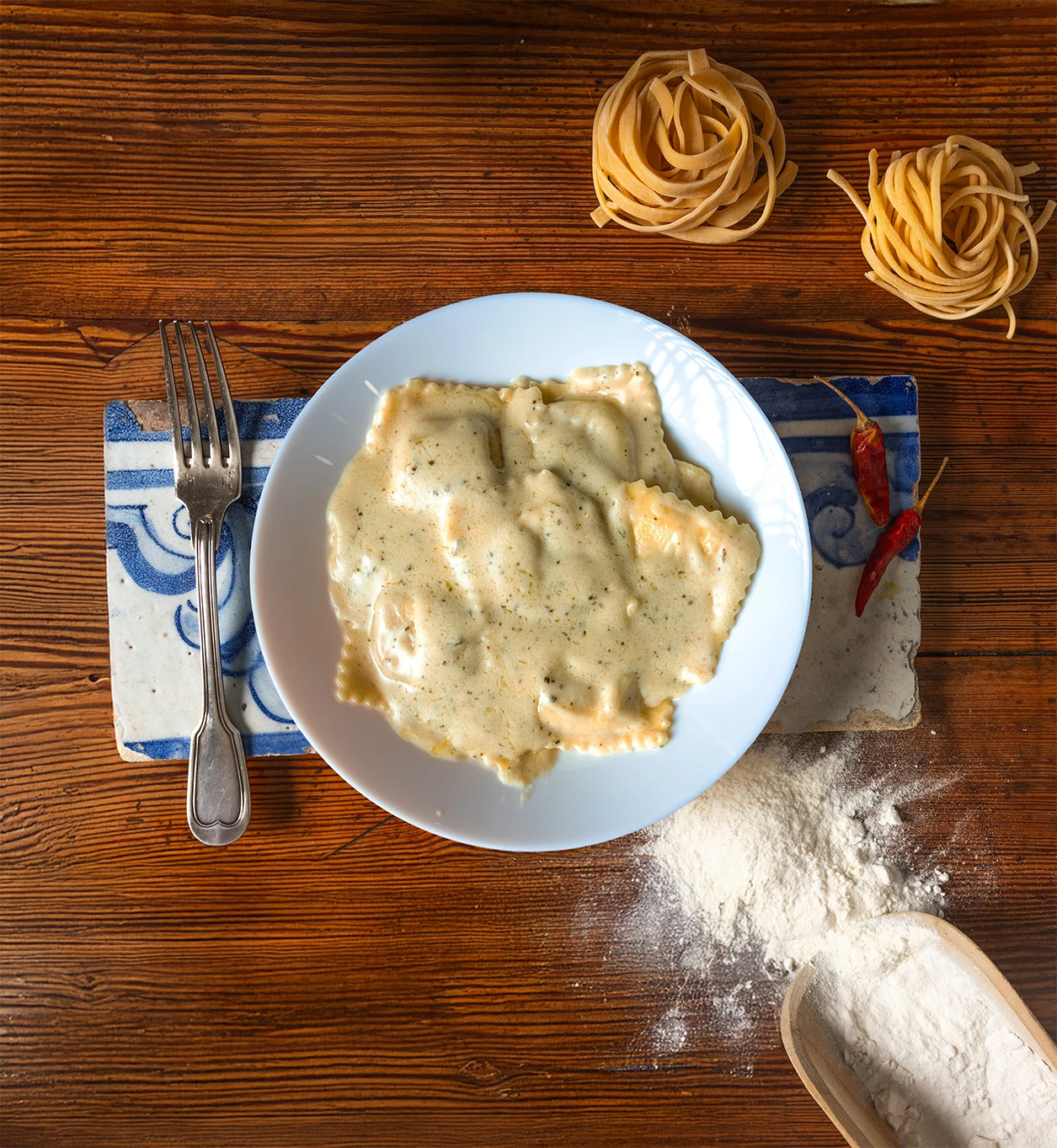 Aqafarina Ravioli di zucca alla parmigiana